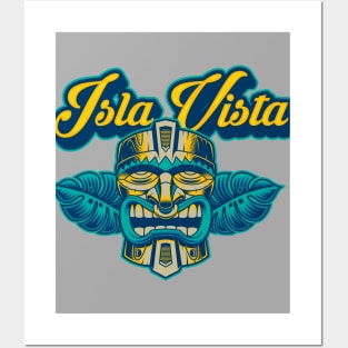 Vintage Classic Tiki Bar Isla Vista Apparel print Posters and Art